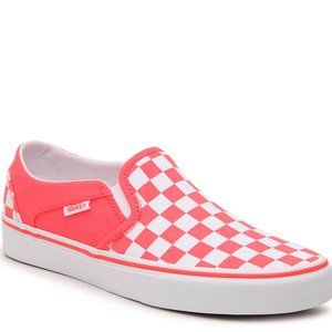 vans orange checkerboard